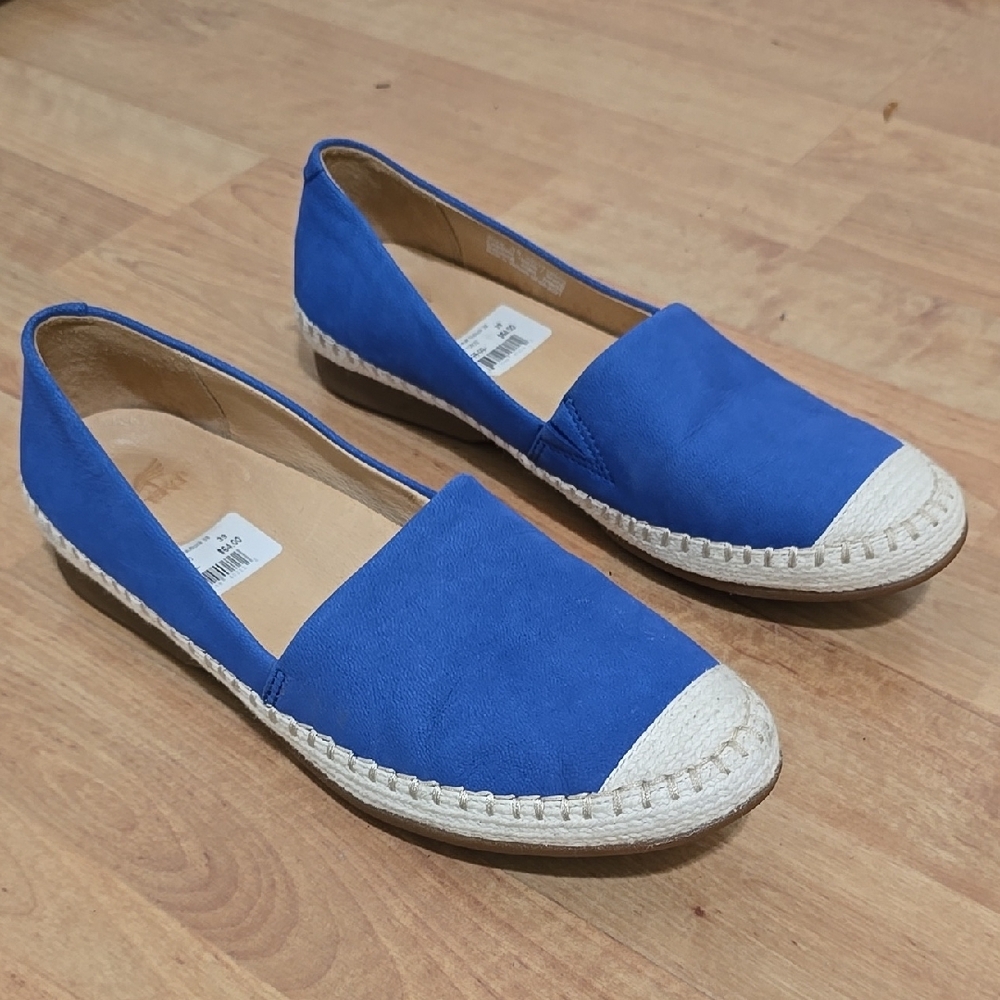 Dansko Lesley Cobalt Blue Nubuck Leather Espadrille size 39